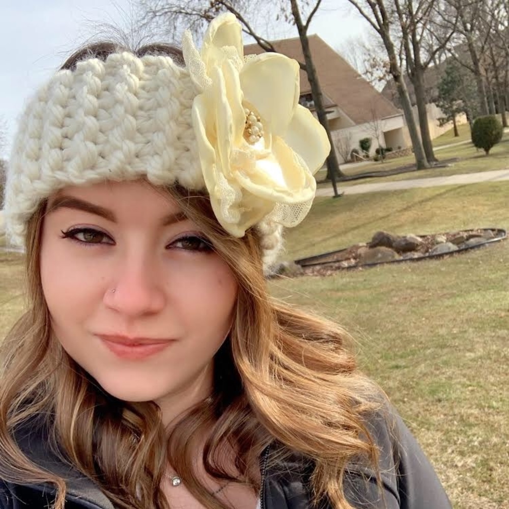 Hand knitted headband/ear warmer